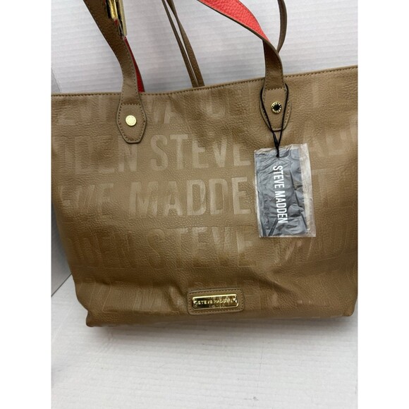 Steve Madden Large Dusty‎ Rose Tote With matching Red Cross Bag - Picture 3 of 14